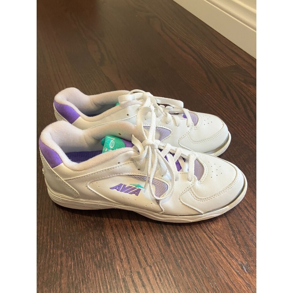 Avia Women's VTG 90s Ariel Low Top Walking, White/Purple, Size 7, NIB